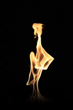 fire art, on a black background