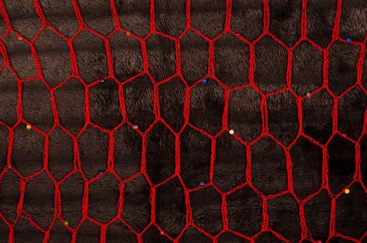 Traditional african fabric  coming in  a  fishnet shape