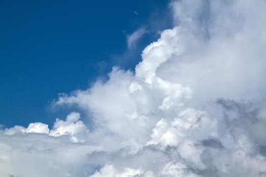 View white cloud with blue sky background