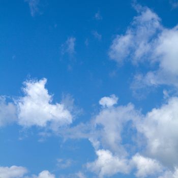 View white cloud with blue sky background