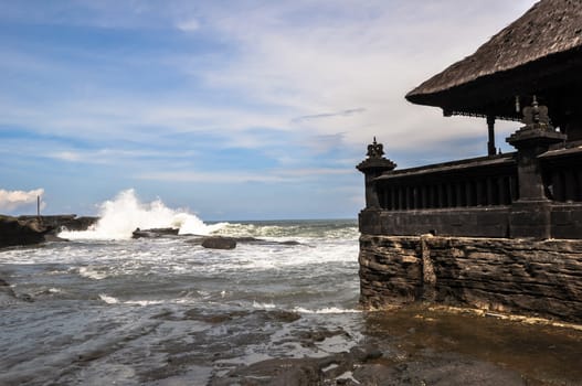 Tanah Lot Temple on Sea in Bali Island, Indonesia