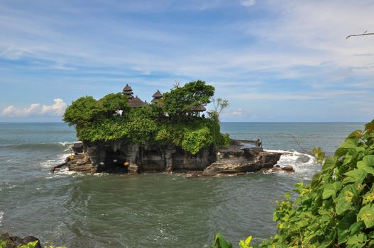 Tanah Lot Temple Sea in Bali Island, Indonesia