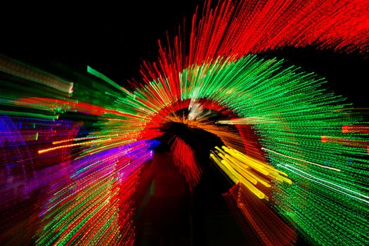 colorful of neon light in new year