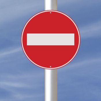 A basic No Entry sign