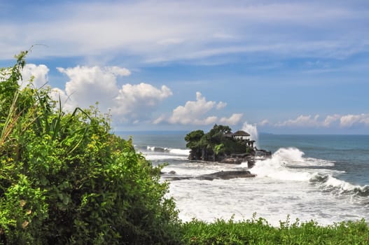 coast Tanah Lot temple Complex, in Bali island Indonesia