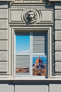 Surreal View of Florence through the Window 