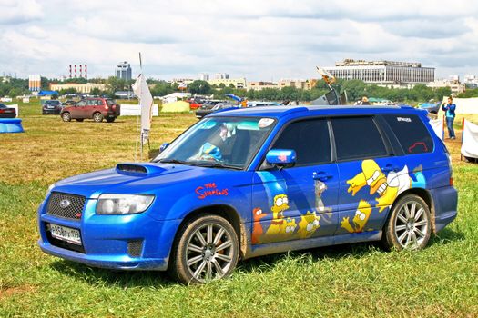 MOSCOW, RUSSIA - JULY 10: Japanese crossover Subaru Forester exhibited at the annual International Motor show Autoexotica on July 10, 2011 in Moscow, Russia.