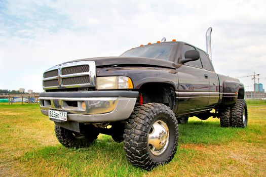 MOSCOW, RUSSIA - JULY 6: American off-road truck Dodge Dakota exhibited at the annual International Motor show Autoexotica on July 6, 2012 in Moscow, Russia.