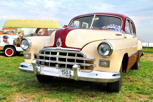 MOSCOW, RUSSIA - JULY 6: Soviet luxury car GAZ-12 ZiM exhibited at the annual International Motor show Autoexotica on July 6, 2012 in Moscow, Russia.