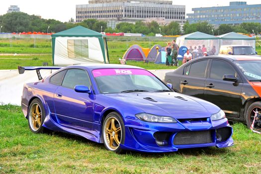 MOSCOW, RUSSIA - JULY 6: Japanese sports car Nissan Silvia exhibited at the annual International Motor show Autoexotica on July 6, 2012 in Moscow, Russia.