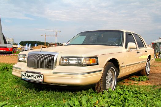 MOSCOW, RUSSIA - JULY 6: American motor car Lincoln Town Car exhibited at the annual International Motor show Autoexotica on July 6, 2012 in Moscow, Russia.