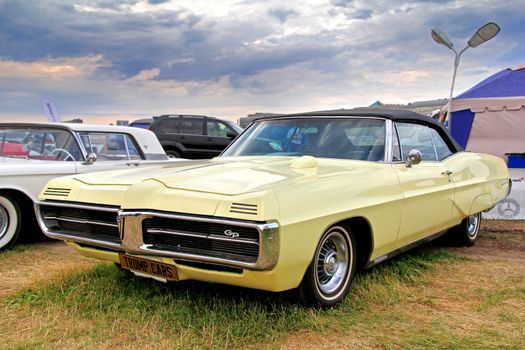 MOSCOW, RUSSIA - JULY 6: American muscle car Pontiac Grand Prix exhibited at the annual International Motor show Autoexotica on July 6, 2012 in Moscow, Russia.