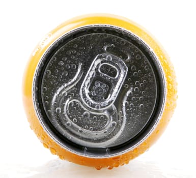 AYTOS, BULGARIA - JANUARY 25, 2014: Fanta bottle can isolated on white background. Fanta is a carbonated soft drink sold in stores, restaurants, and vending machines throughout the world.