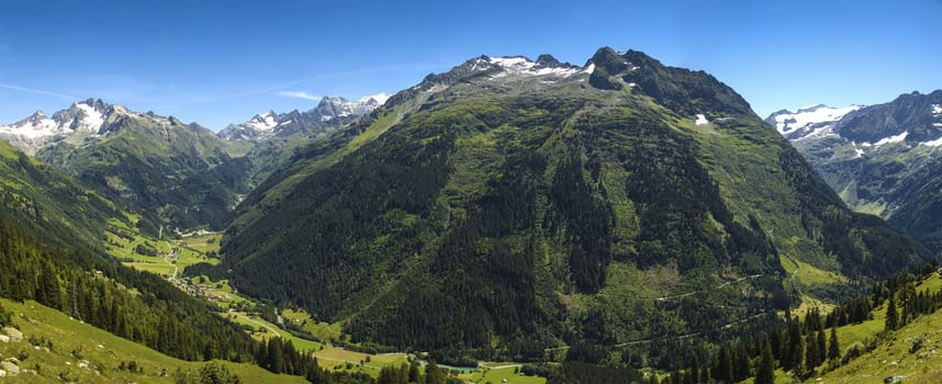 Gadmental landscape in summer season, Switzerland