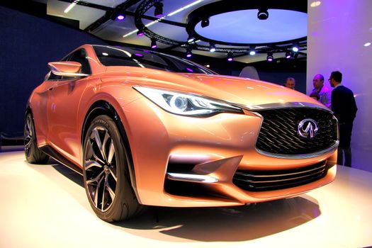 FRANKFURT AM MAIN, GERMANY - SEPTEMBER 14: Japanese concept car Infiniti Q30 exhibited at the annual IAA (Internationale Automobil Ausstellung) on September 14, 2013 in Frankfurt am Main, Germany.