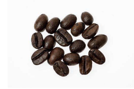 coffee beans isolated on white background	