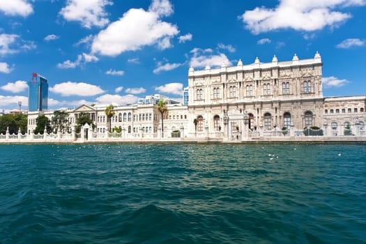 Dolmabahce Palace and Bosphorus in Istanbul, Turkey