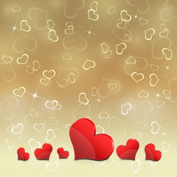 Abstract background of hearts. The concept of Valentine's Day