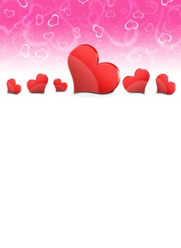 Abstract background of hearts. The concept of Valentine's Day