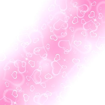 Abstract background of hearts. The concept of Valentine's Day