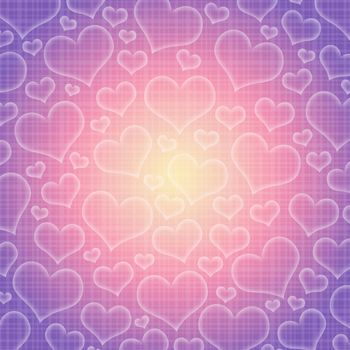 Abstract background of hearts. The concept of Valentine's Day