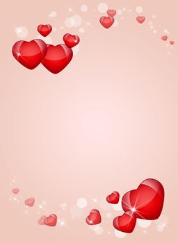 Abstract background of hearts. The concept of Valentine's Day