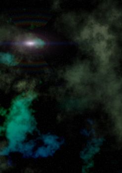 Star field in space, a nebulae and a gas congestion. "Elements of this image furnished by NASA".