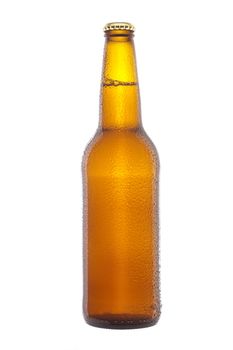 Bottle of beer with droplets