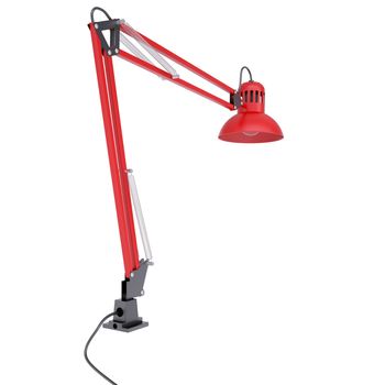 Red table lamp. Isolated render on white background
