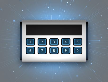Enter Security Code Box over a blue abstract background
