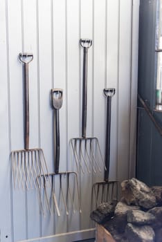 old pitcfork used to put coal in the steam boiler in industry