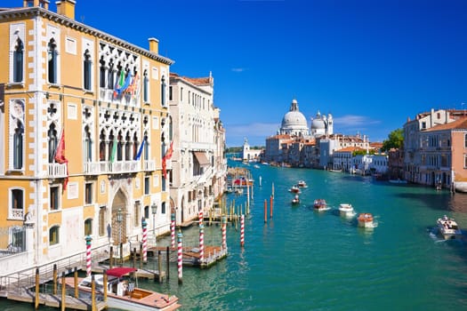 Beautiful view of famous Grand Canal in Venice, Italy