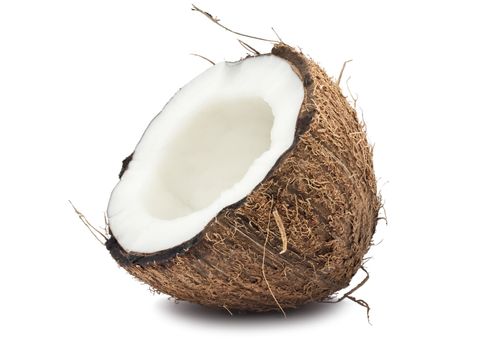 Perfect fresh coconut isolated on white background