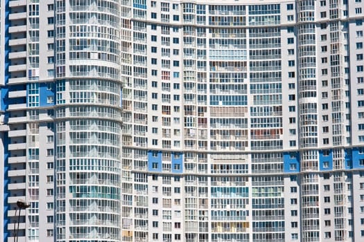 Beautiful facade view of modern apartment building