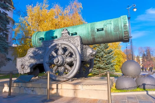 Tsar-pushka (King-cannon) in Moscow Kremlin. Russia