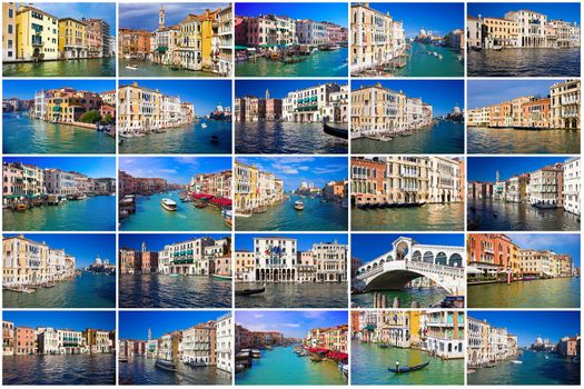 Beautiful view of famous Grand Canal in Venice, Italy