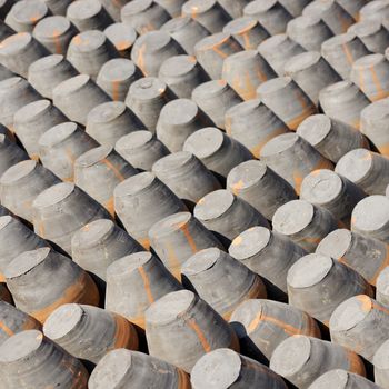 Pottery drying in the sun in Bhaktapur, Nepal