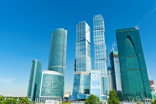 Modern scyscrapers of Moscow city business center