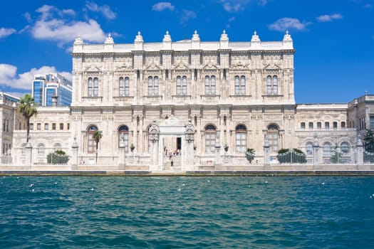 Dolmabahce Palace and Bosphorus in Istanbul, Turkey