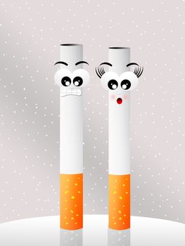 Cigarettes cartoon