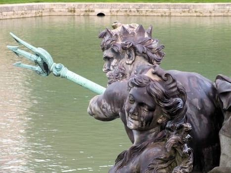 The sculpture of Neptune is the centrepiece of Neptune's Fountain at the Palace of Versailles