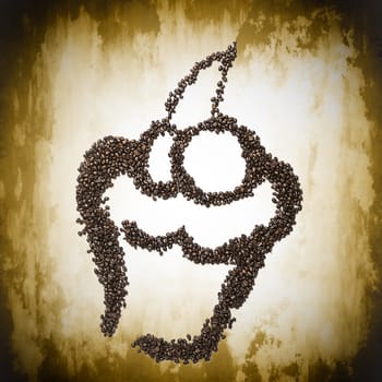 Image of a muffin made from coffee beans