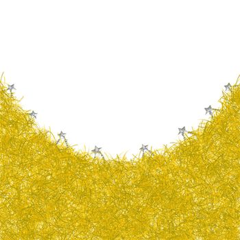 gold christmas tinsel texture background blank for text