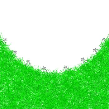 green christmas tinsel texture background blank for text