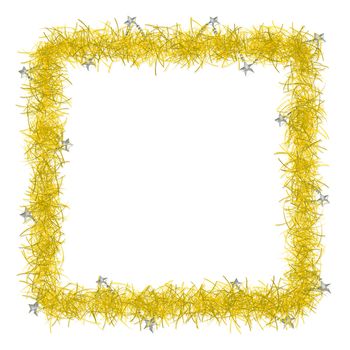 gold christmas tinsel texture background blank for text