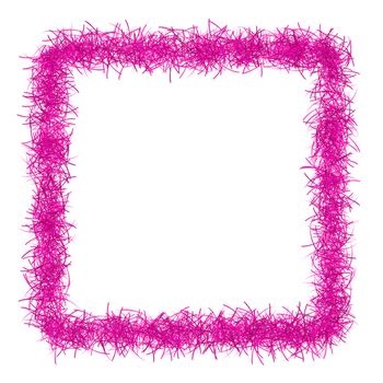 pink christmas tinsel texture background blank for text