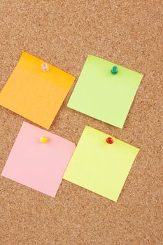 Post It Notes On Cork Board