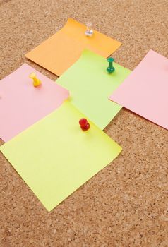 Post It Notes On Cork Board