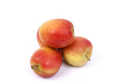 Red apples  isolated on white background.