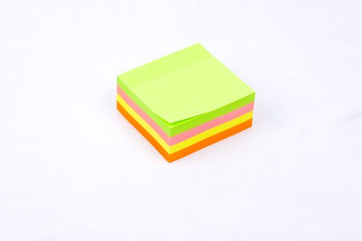 Sticky Notes Cube isolated on a white background